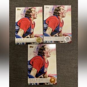 2012 Topps Olympic Trading Cards - Sarah Robles - Gold Silver & Bronze Parallel
